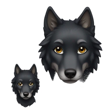 female black wolf sticker
