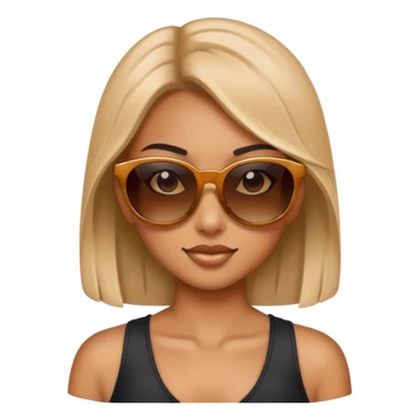 girl with sunglasses  sticker