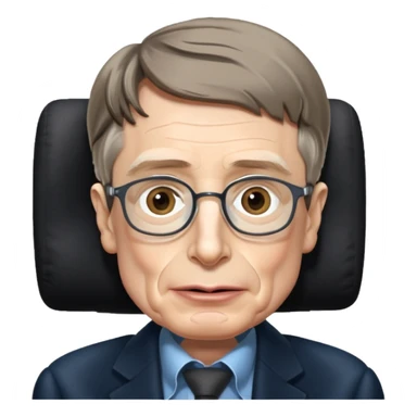 Stephen Hawking character front view sticker
