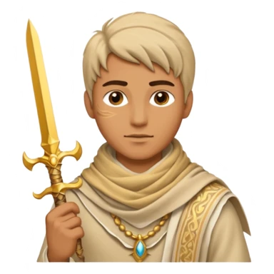 Desert Prince – sand scarf + gold dagger,Golden Princes. sticker