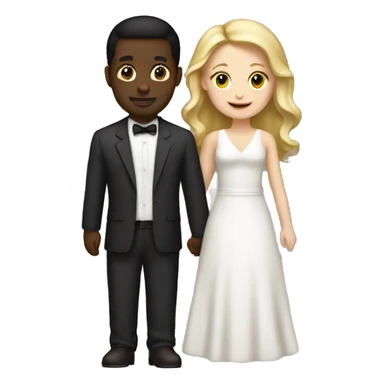 Interracial marriage white woman black man  sticker