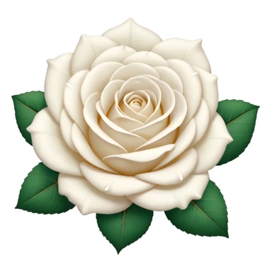 white rose, without green leaves, just flower sticker