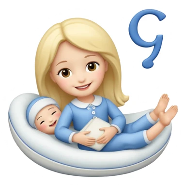 Doll saying goodnight sticker