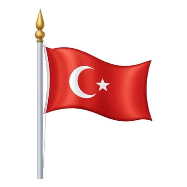 Turkish flag in blue sticker