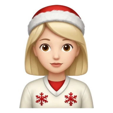 nurse wearing a christmas pullover sticker