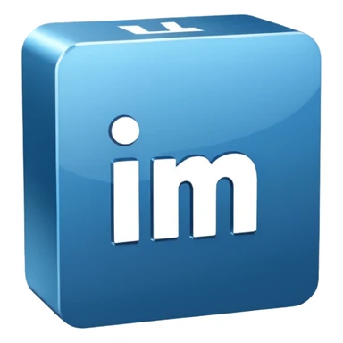 3d linkedin logo (the real Linkedin logo must be used) sticker