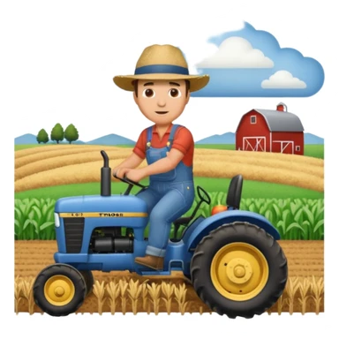 man plowing a field sticker
