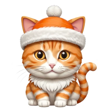 cat wearing a hat made out of sushi sticker