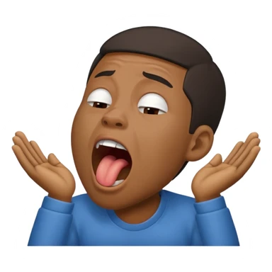 black People Yawning without Hand sticker