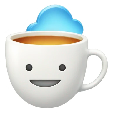 A cup of tea inside a thought bubble  sticker