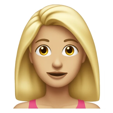 blonde woman looking at viewer sticker