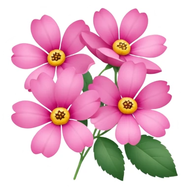 Polaroid photo of pink flowers sticker