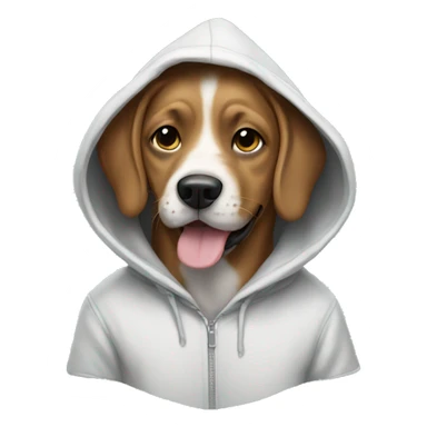 Dog wearing hoodies sticker