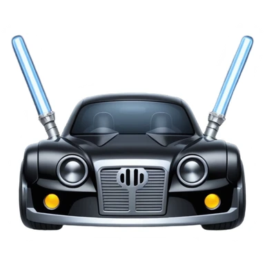 Haunted Darth Vader’s ice cube race car with light saber headlights sticker