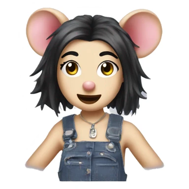 a charli xcx brat summer themed rat that looks cool and like a rat sticker