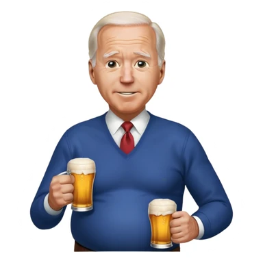 Joe biden beer belly sticker