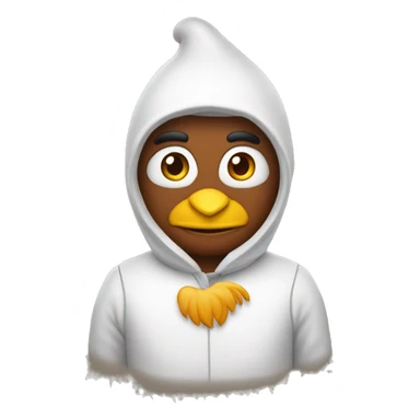 Une personne avec un costume de poulet  sticker