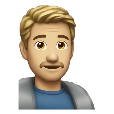 a man with a car sticker