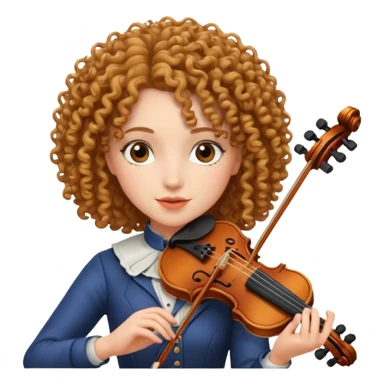 CURLY HAIR FEMALE VIOLINIST sticker