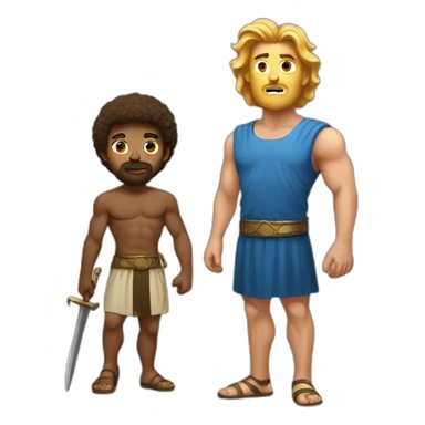 David and Goliath  sticker