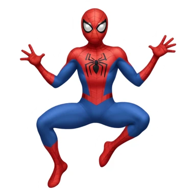 Spiderman full body doodle shock with cartoon 2D sticker