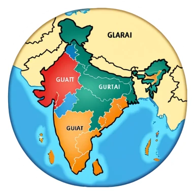 Gujarat map sticker