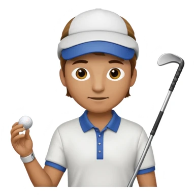 A man playing golf sticker