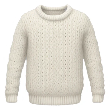 White knit sweater sticker
