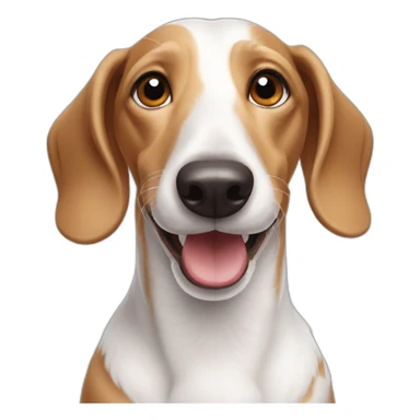 happy-white-Dachshund sticker