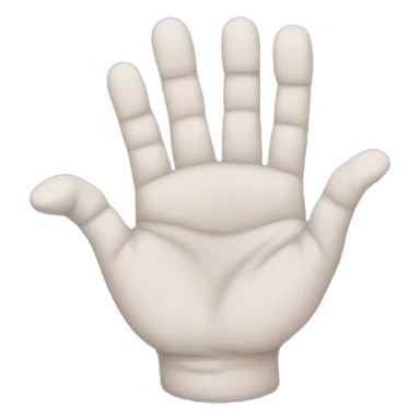 Hand with four fingers curled sticker