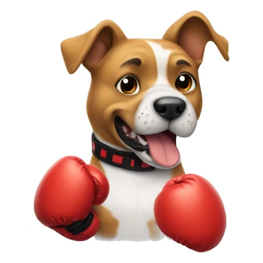 Dog in boxing gloves  sticker