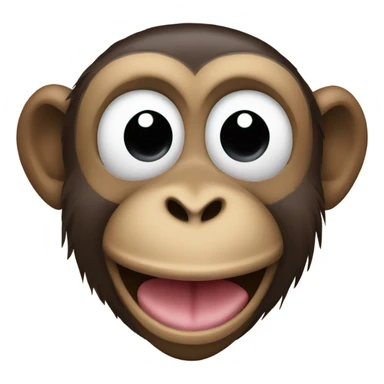A monkey sticking his tongue out  sticker