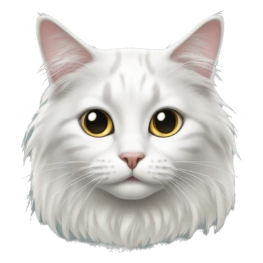 black-and-white cat domestic long-haired sticker