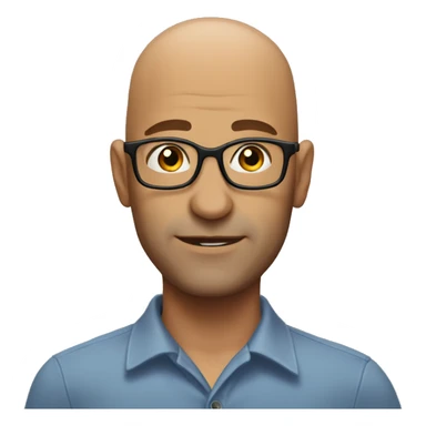 men in 40s bald he is it guy but he doesnt have glasses  sticker