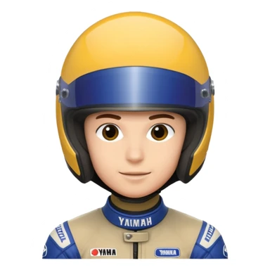 yamaha motorcycle racer with full face helmet sticker