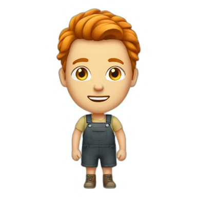 Personne rousse qui travaille sticker