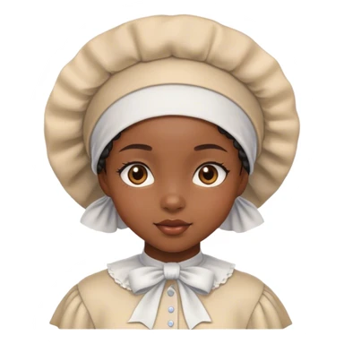 Black girl with bonnet  sticker