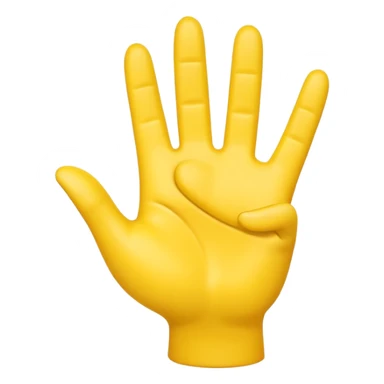 3D emoji-style icon of a yellow hand in the emoji style, making the hang loose sign.
 sticker