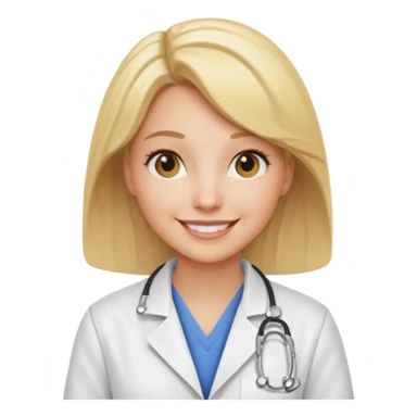 female blonde vet sticker