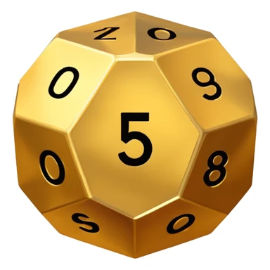 numbered dodecahedron sticker