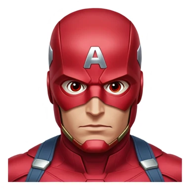 vision marvel red face  half body from captain america: civil war sticker