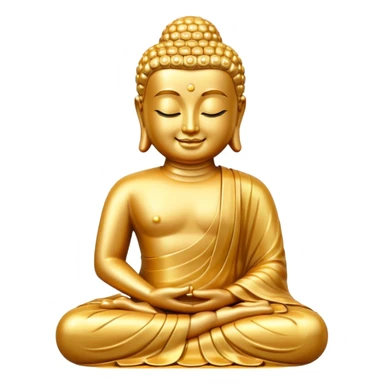 Buddha statue emoji modeled off the meditate emoji but Buddha themed sticker