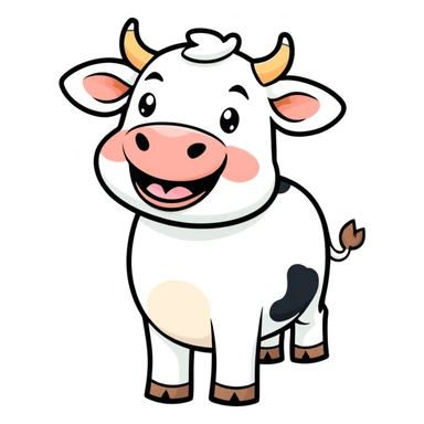 A laughing cow sticker