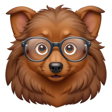 A dachshund werewolf in glasses sticker
