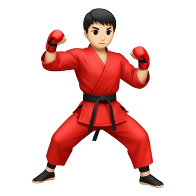 An emblem-style emoji representing striking martial arts. The design features a powerful punch icon surrounded by dynamic lines, symbolizing speed and strength. A black and red color scheme highlights intensity, with a bold and clean font for the text 'Striking Arts'. Transparent background. sticker