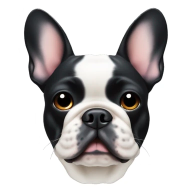 Black French bulldog with some light pieces sticker