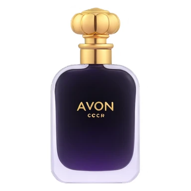 Elegant AVON perfume bottle with gold cap sticker