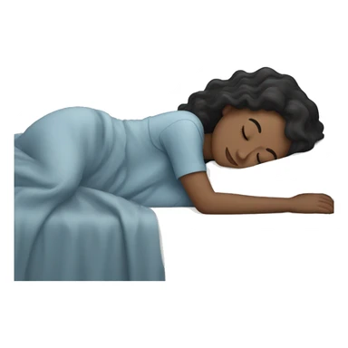 Wavy black haired white girl sleeping sticker