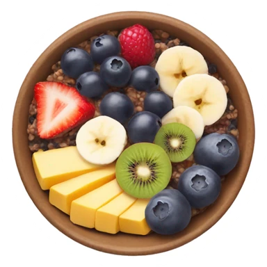 acai bowl with toppings sticker