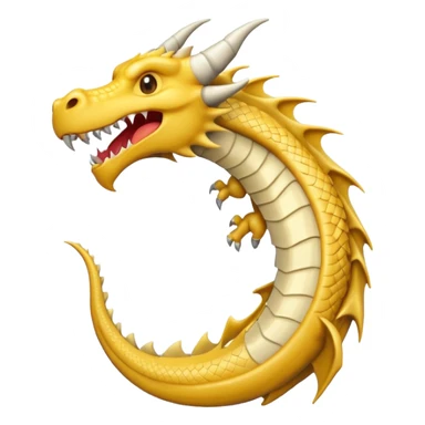 iOS style emoji, minimal dragon fang, dark fantasy object sticker